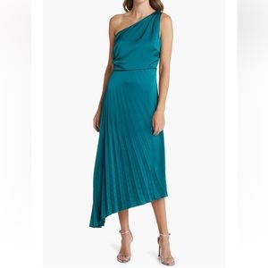 Sam Edelman One-Shoulder Asymmetric Pleated Cocktail Dress size 8